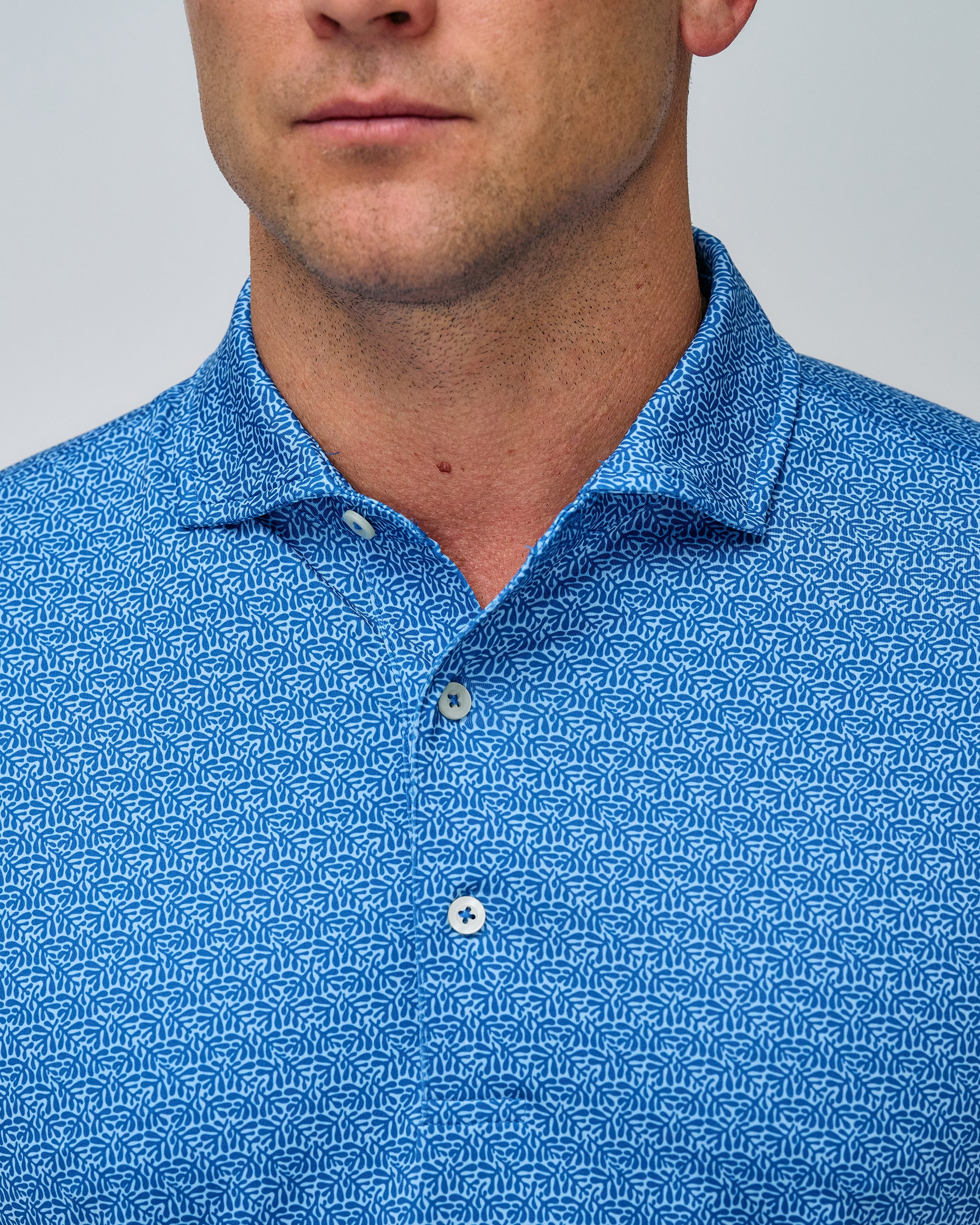 SEACLIFF PRINT POLO Shirt for Men - Stylish Casual Short Sleeve Button Down Shirt - Perfect for Summer, Beach, and Outdoor Activities