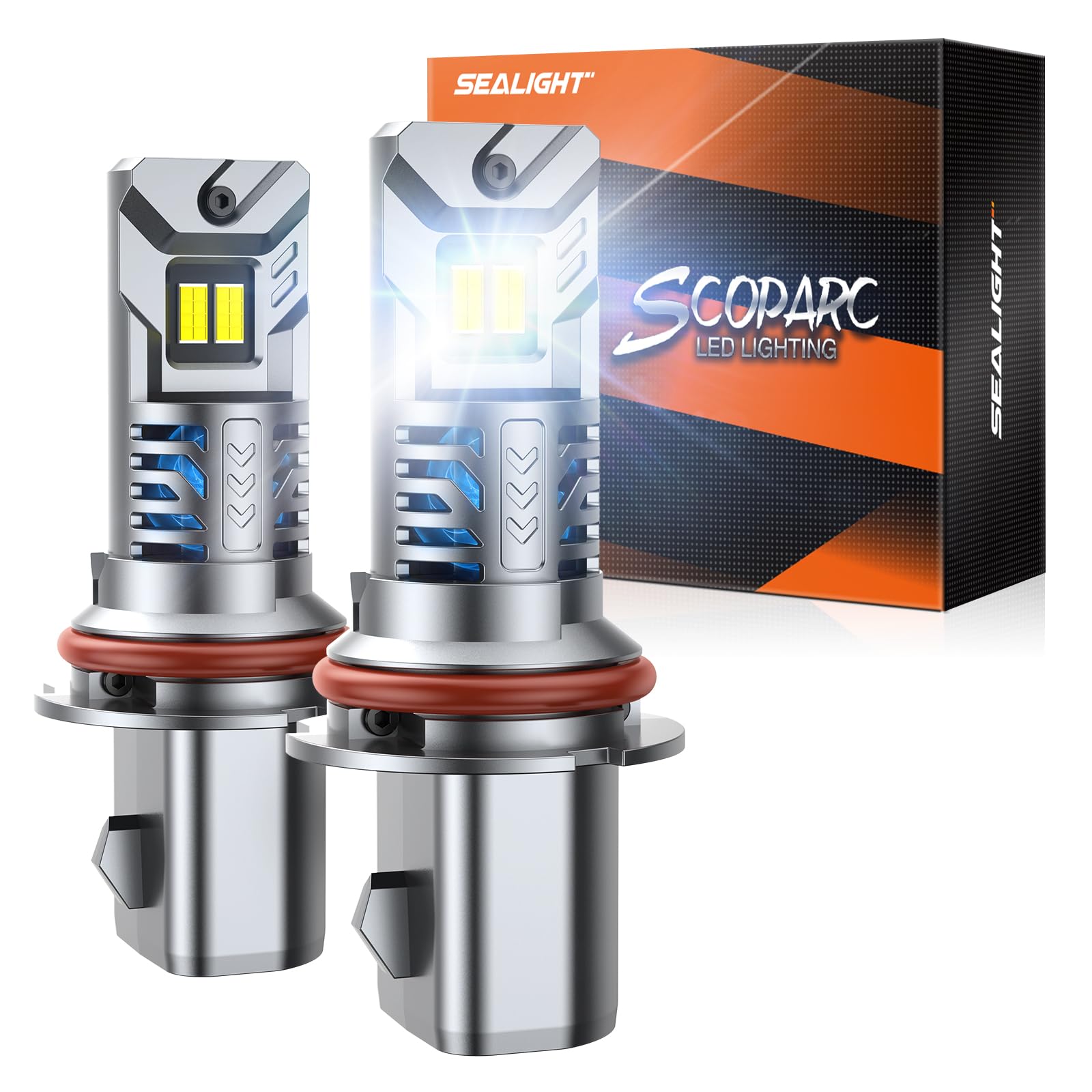 SEALIGHT 9004/HB1 LED Bulbs - 30000 Lumens, 6500K Cool White, 1:1 Design, IP67 Waterproof, Plug and Play - Perfect for Fog Lights & Headlights (Pack of 2) - Ideal for Trucks, SUVs, and Off-Road Vehicles in Rainy or Foggy Conditions