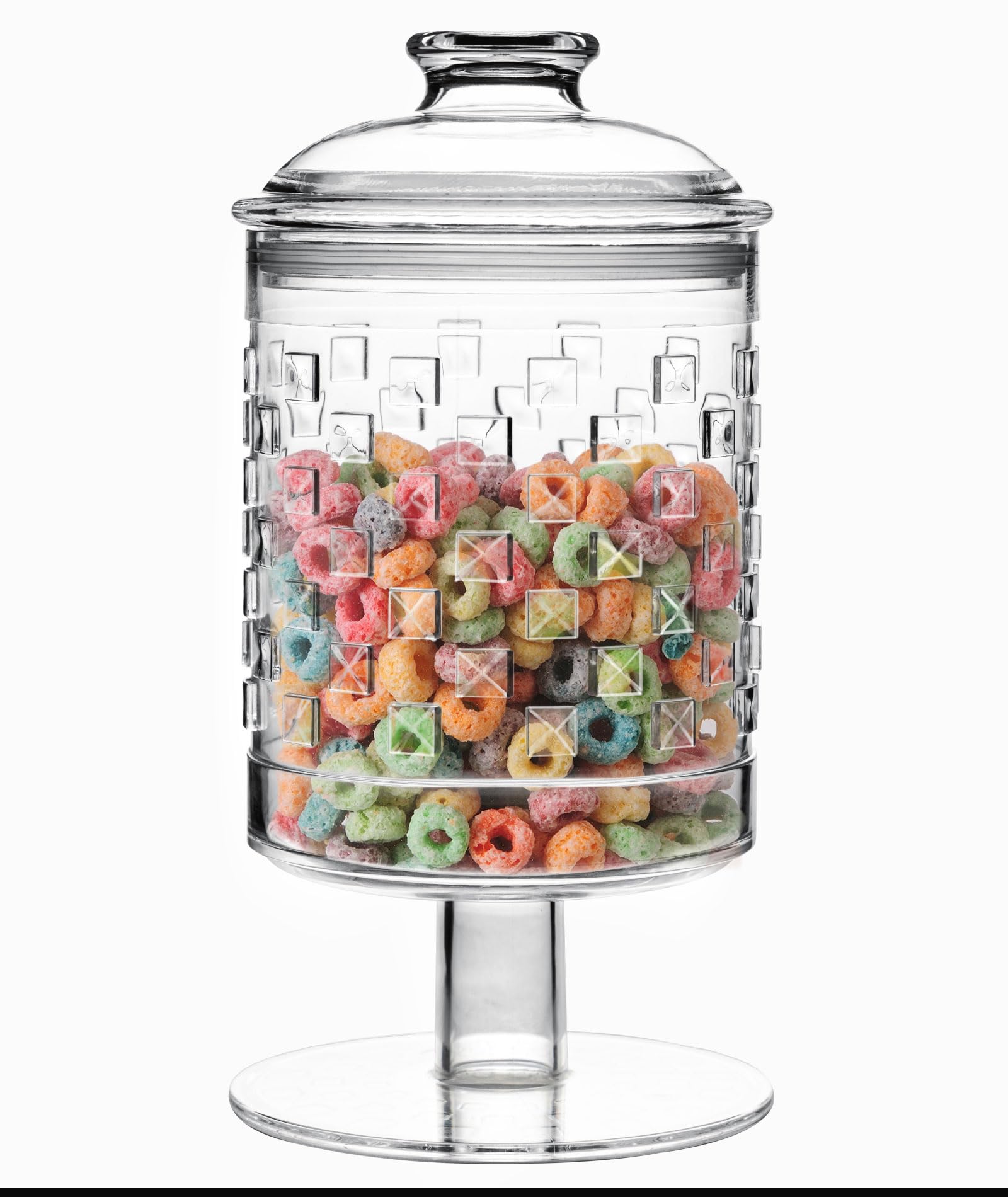 44 oz Clear Acrylic Candy Jars with Lids - BPA-Free Decorative Apothecary Cookie Jars for Candy Buffet, Nuts, Chocolate, Biscuits & Tea Storage - Perfect for Kitchen, Pantry, Party Decor & Gift Packaging