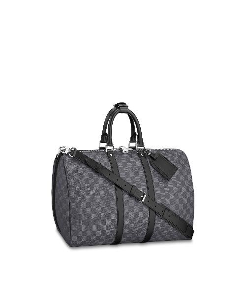 LV Keepall Bandouliere 45 Travel Duffle Bag - Damier Graphite Canvas Carry-On Luggage for Men | Perfect for Weekend Getaways & Business Trips