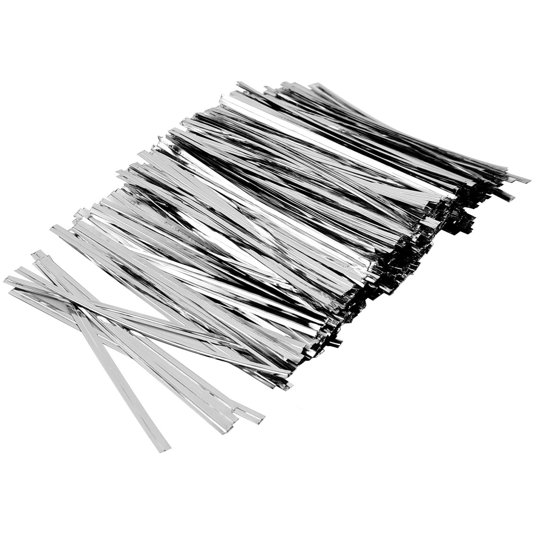 400 Pcs Silver Metal Twist Ties - 4 Inch Reusable Cable Ties for Bread Bags, Candy Bags, Snack Bags - Perfect for Baking, Halloween Party Favors, Cake Decorating & Gift Wrapping
