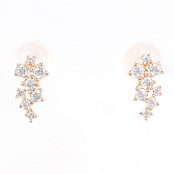14K Yellow Pink Gold Zircon Earrings for Women - Elegant Stud Earrings for Daily Wear, Party & Gift Giving