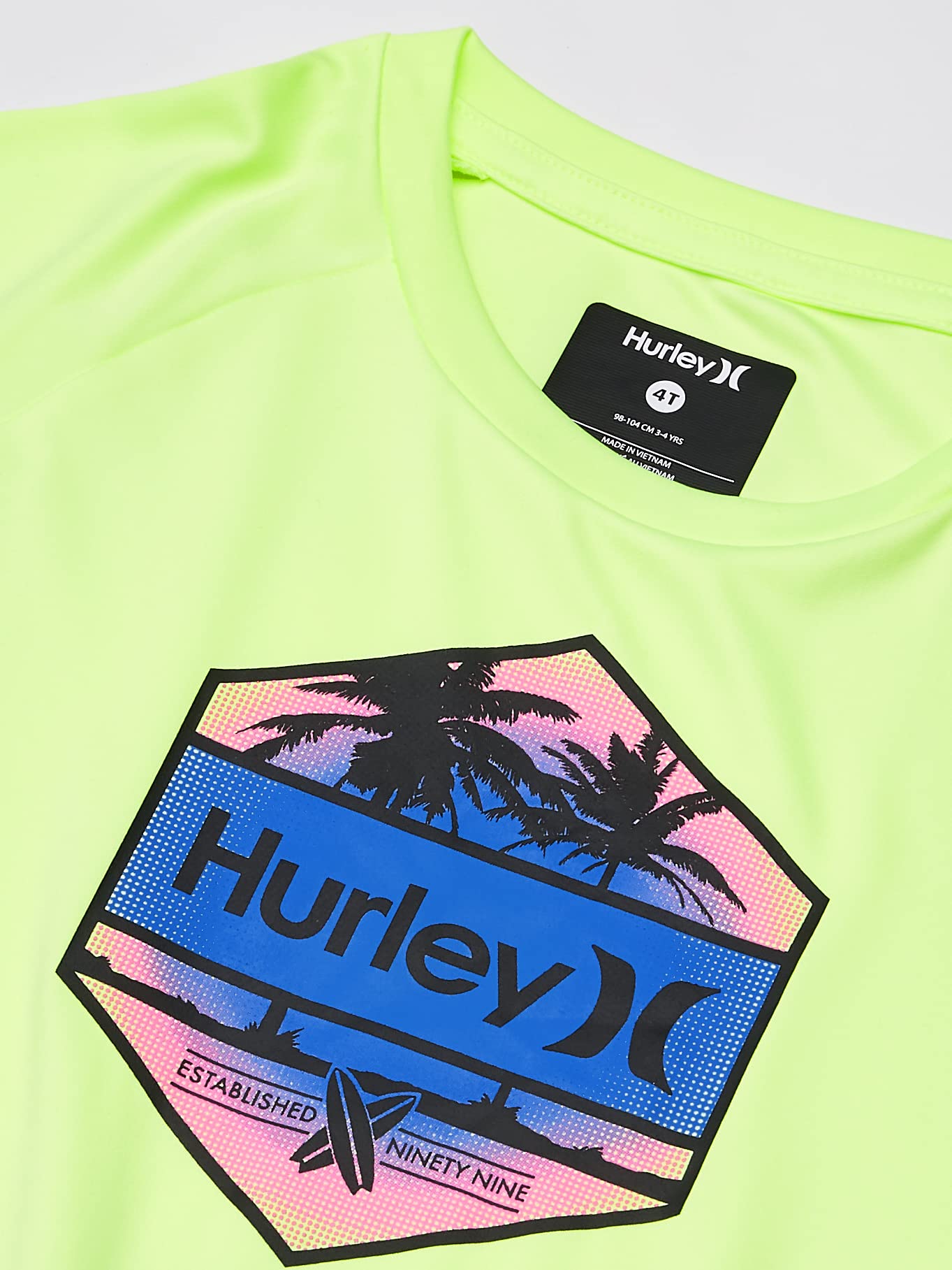 Hurley Boys' Rash Guard UPF 50+ Sun Protection Swim Shirt for Surfing, Swimming & Beach Activities - Quick Dry & Comfortable
