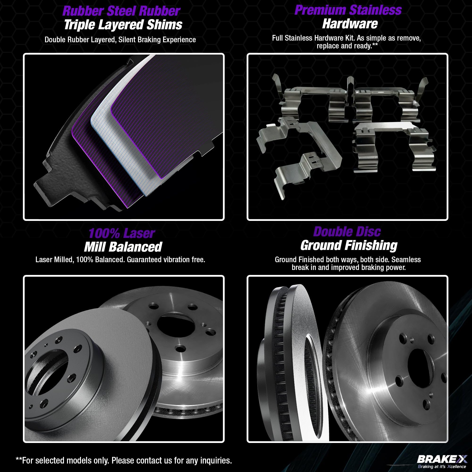 High-Performance Front & Rear Brake Pads and Rotors Kit for 2012-2019 Dodge Journey - AEGIS GEOMET Coated Rotors & Alpha Ceramic Pads | Perfect for City Driving, Highway Commuting & Heavy Load Towing
