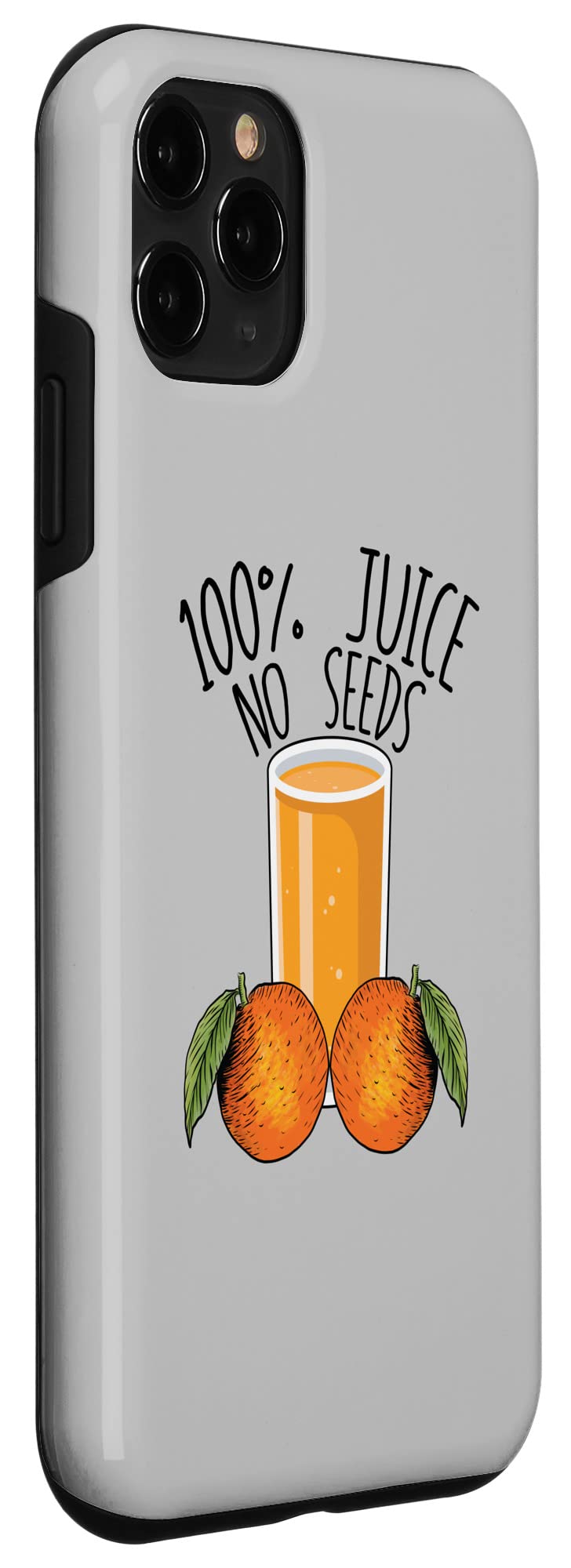 iPhone 11 Pro Case - Funny Vasectomy Gift for Men | 100% Juice No Seeds Orange Design | Protective Phone Cover for Daily Use & Gag Gifts