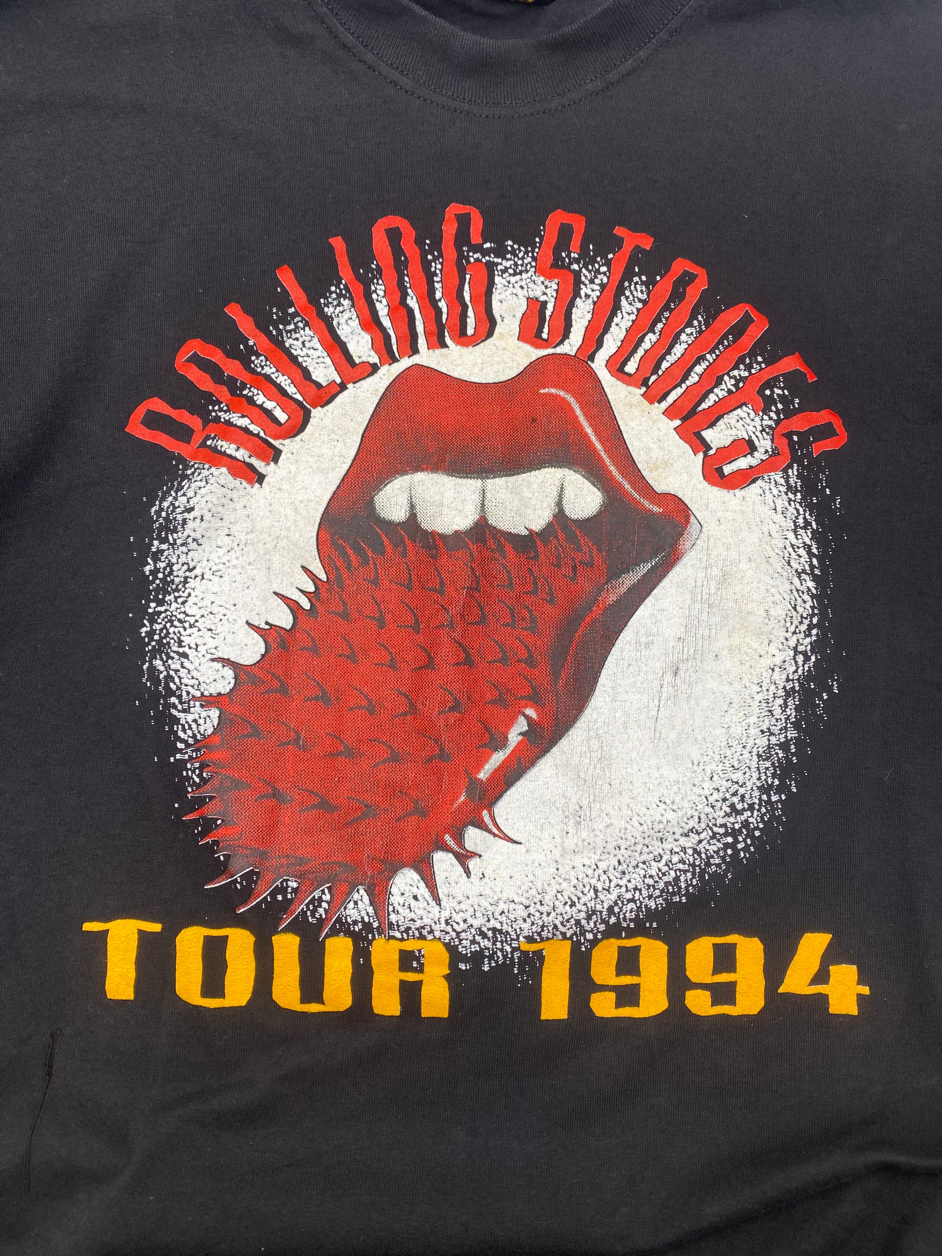 Vintage 1994 Rolling Stones Tour T-Shirt Men's XL - Classic Rock Band Tour Tee for Concerts & Casual Wear