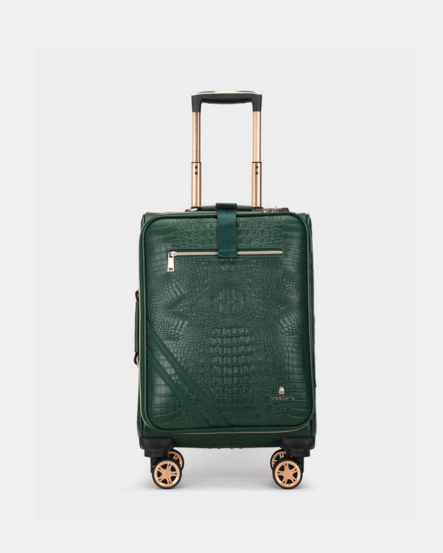 Apollo 2-Piece Luggage Set in Emerald Green - Lightweight Spinner Suitcase for Travel, Business Trips & Vacations | Durable Hardshell Carry-On & Check-In Baggage