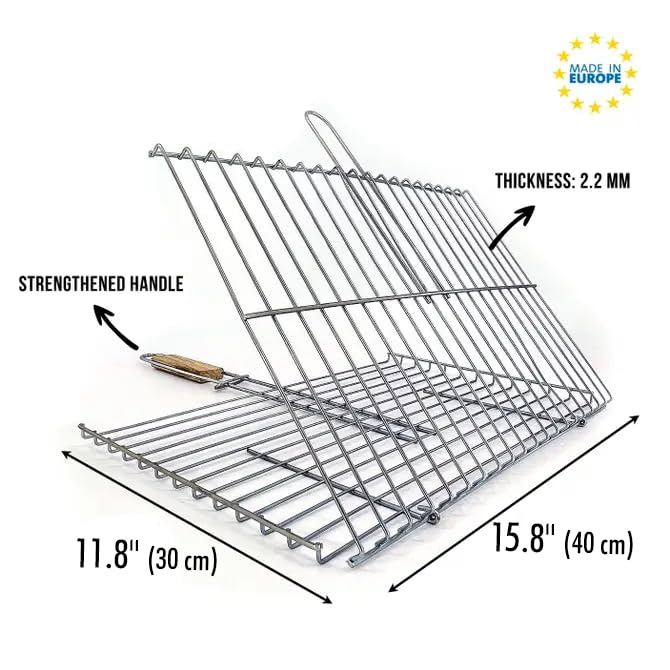 Premium Stainless Steel Hakan Grill Basket 11.8