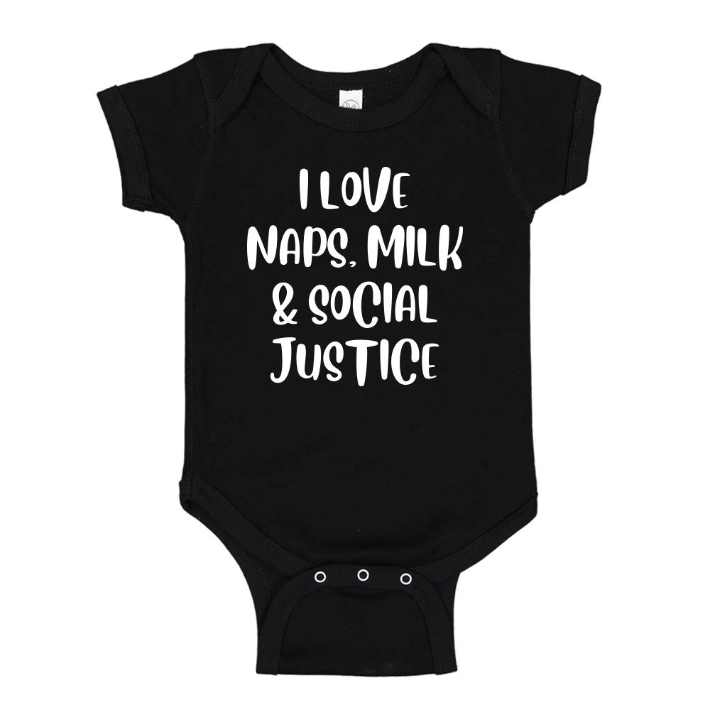 Feminist Protest Baby Bodysuit - I Love Naps Milk & Social Justice Toddler T-Shirt for Boys & Girls - Perfect for Political Rallies, Playdates & Social Awareness Events