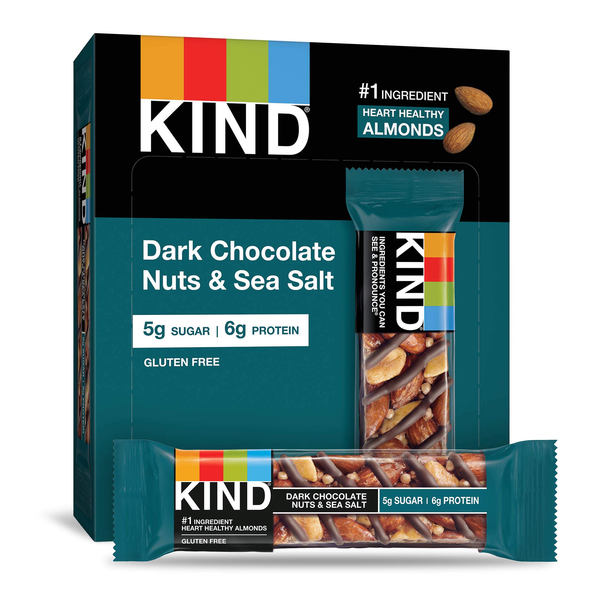 KIND Bars Variety Pack - Dark Chocolate Mint & Dark Chocolate Nuts & Sea Salt | Healthy Gluten Free Snacks | Low Sugar Protein Bars (12 Count) | Perfect for Office, Gym & On-the-Go Nutrition