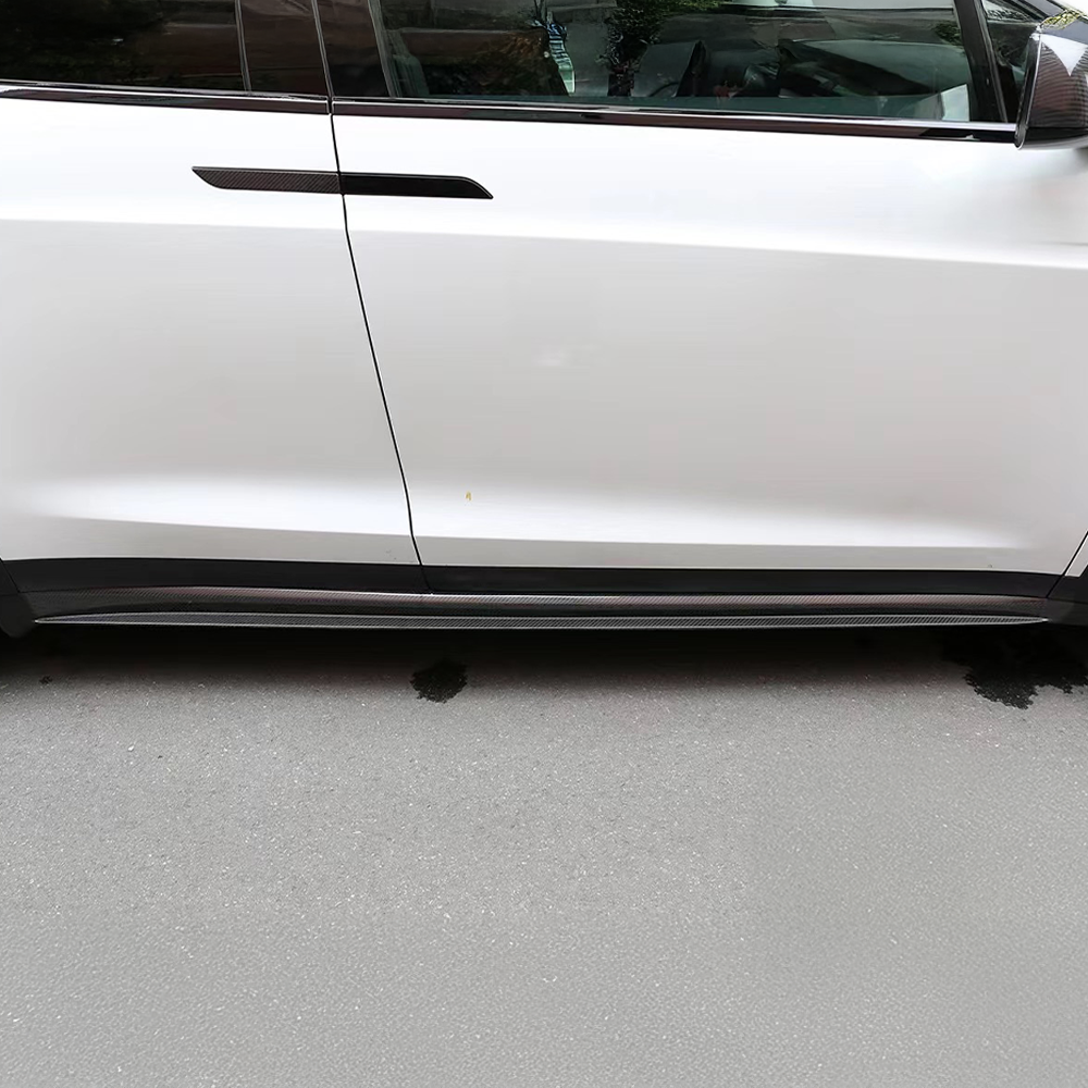 Carbon Fiber Side Skirts for Tesla Model X 2021-2023 | Aero Performance Body Kit | Matte or Gloss Finish | Lightweight & Durable | Perfect for Car Enthusiasts & Performance Upgrades