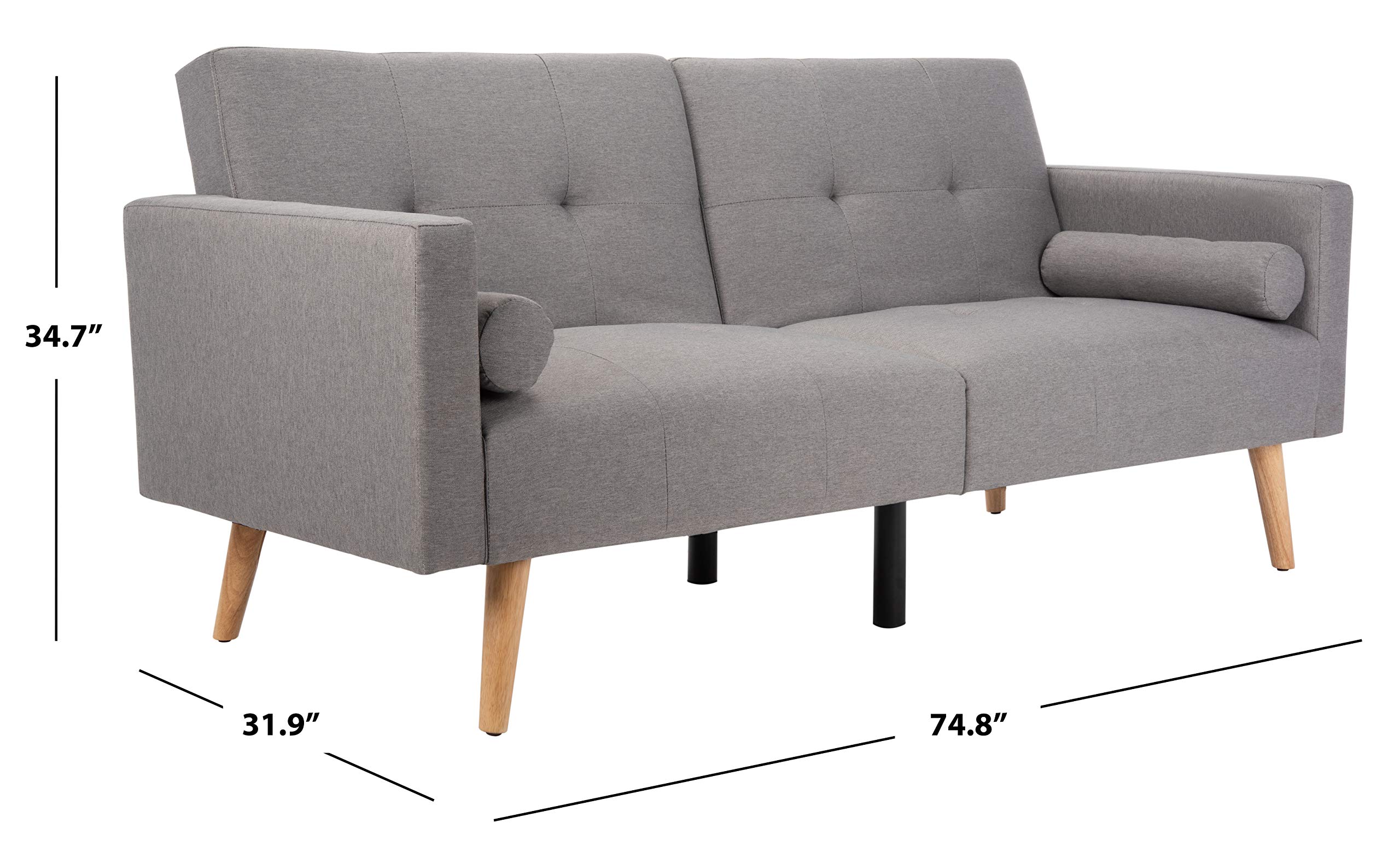 Safavieh Home Murray Retro Grey Convertible Sofa Bed - 71.7