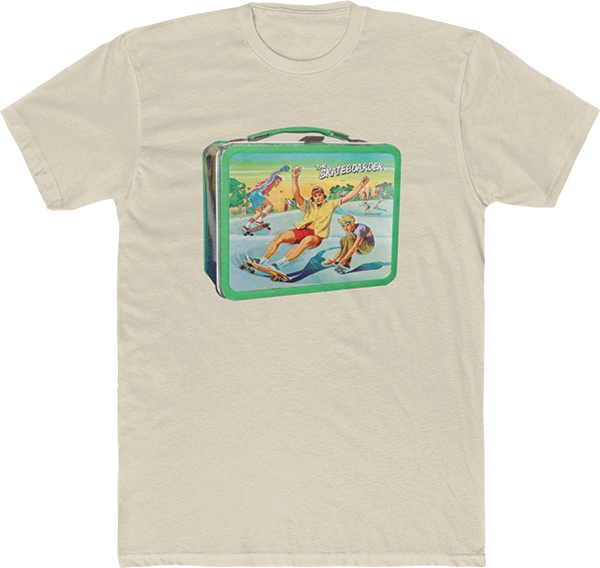 45rpm Lunch Box Graphic T-Shirt for Men - XL Size in Tan - Vintage Style Casual Tee for Everyday Wear & Retro Outfits