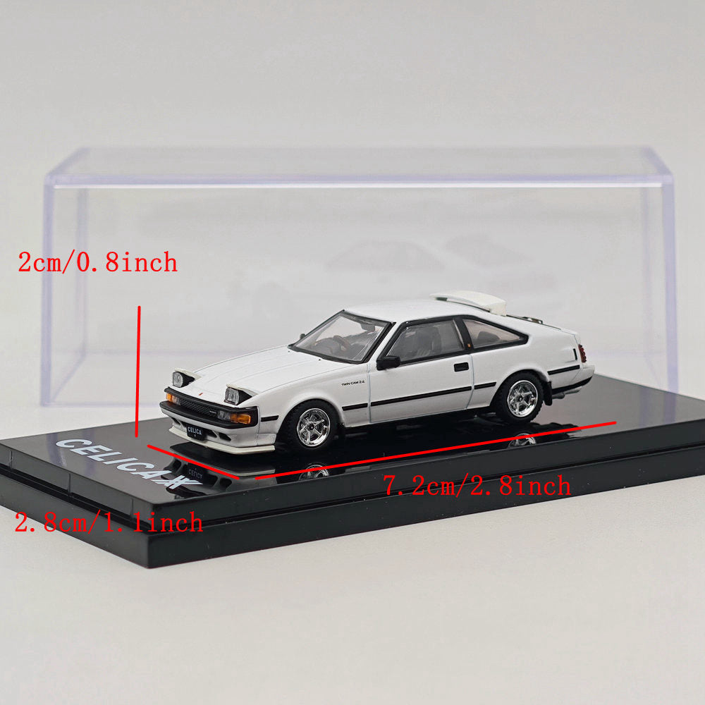 1:64 Scale Hobby Japan Toyota Celica XX (A60) 1983 2000GT TWINCAM24 Customized White Diecast Model Car - Collectible Miniature Vehicle for Display, Gifts, and Racing Enthusiasts