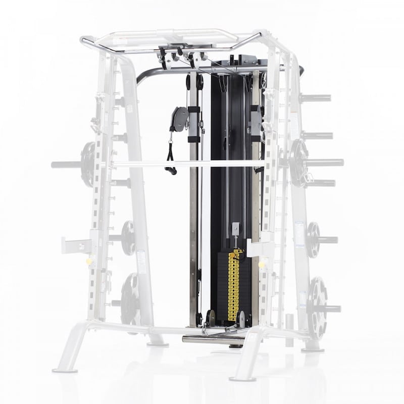 TuffStuff Evolution Smith Machine & Half Cage Set (CSM 725WS) - Home Gym Strength Training Equipment for Weight Lifting & Fitness Workouts