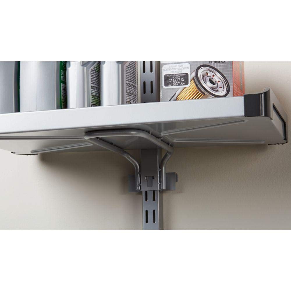 Rubbermaid FastTrack Rail Heavy Duty Large Shelf Organizer System - 50 lb Capacity for Garage, Laundry Room & Pantry Storage - Perfect for Cleaning Supplies, Garden Tools & Household Organization
