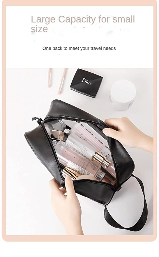 Eopzo Travel Toiletries Bag - Waterproof Cosmetic Makeup Organizer Case for Women, Portable Hanging Bathroom Storage Pouch - Perfect for Travel, Gym, Camping & Daily Use