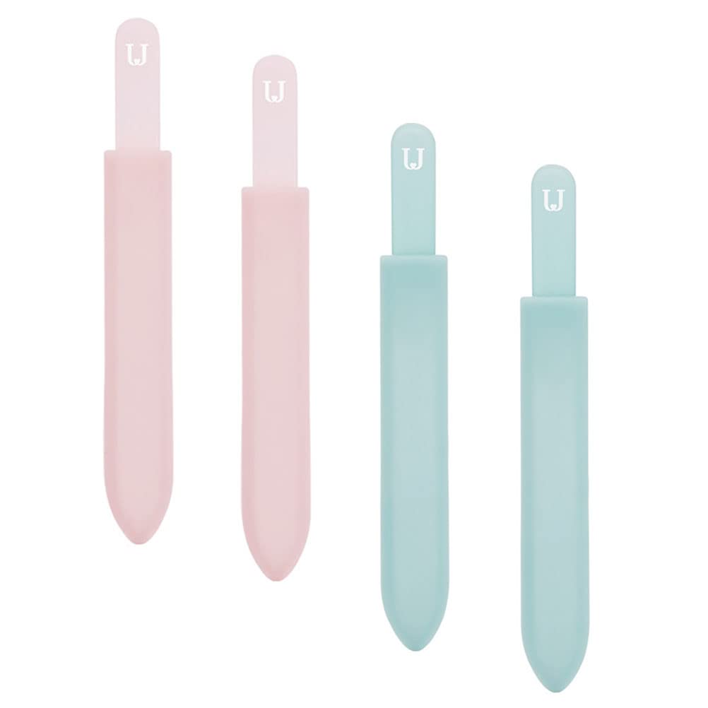 DOITOOL Professional Diamond Nail File Set - 4Pcs Baby & Adult Nail Clippers, Manicure Tools with Nail Polishing Strips for Gentle Fingernail Care | Portable Nail Care Kit for Travel, Home & Salon Use