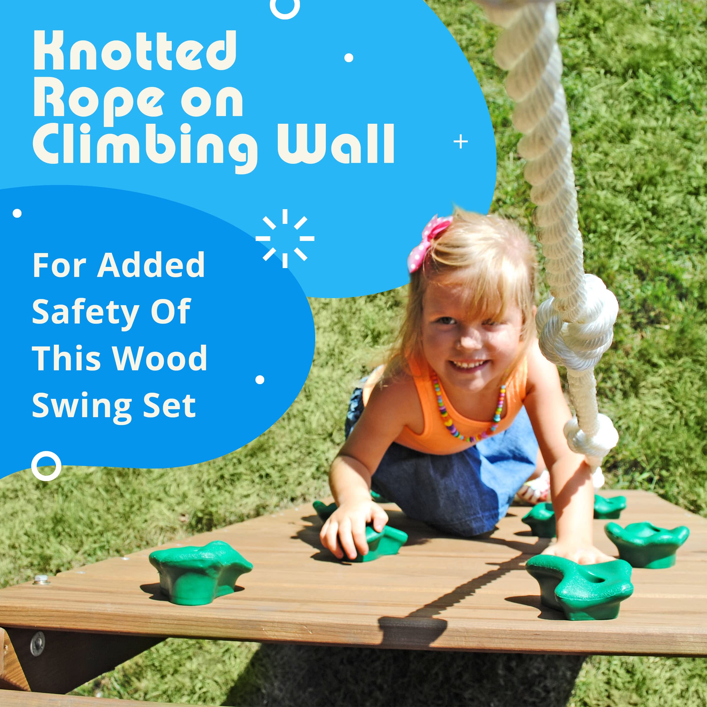 Creative Playthings Northbridge Pack 1 Wooden Swing Set – Made in USA | Kids Backyard Playset with Climbing Wall, Swings, Slide & Tire Swing | 22x12x11 ft Outdoor Play Equipment for Children's Playground, Park, or Home Yard Fun
