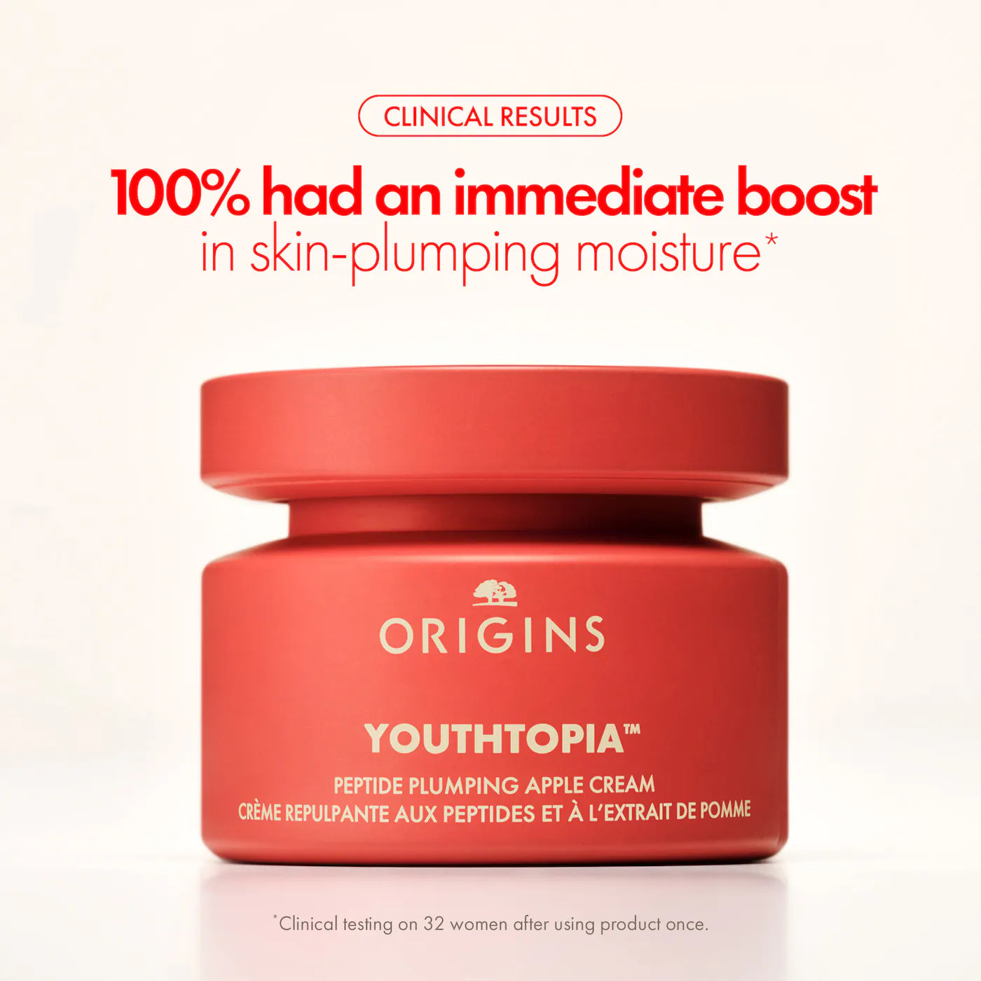 Origins Youthtopia Peptide Plumping Apple Cream 50ml - Anti-Aging Face Moisturizer for Glowing Skin | Day & Night Hydration for Women | New in Box