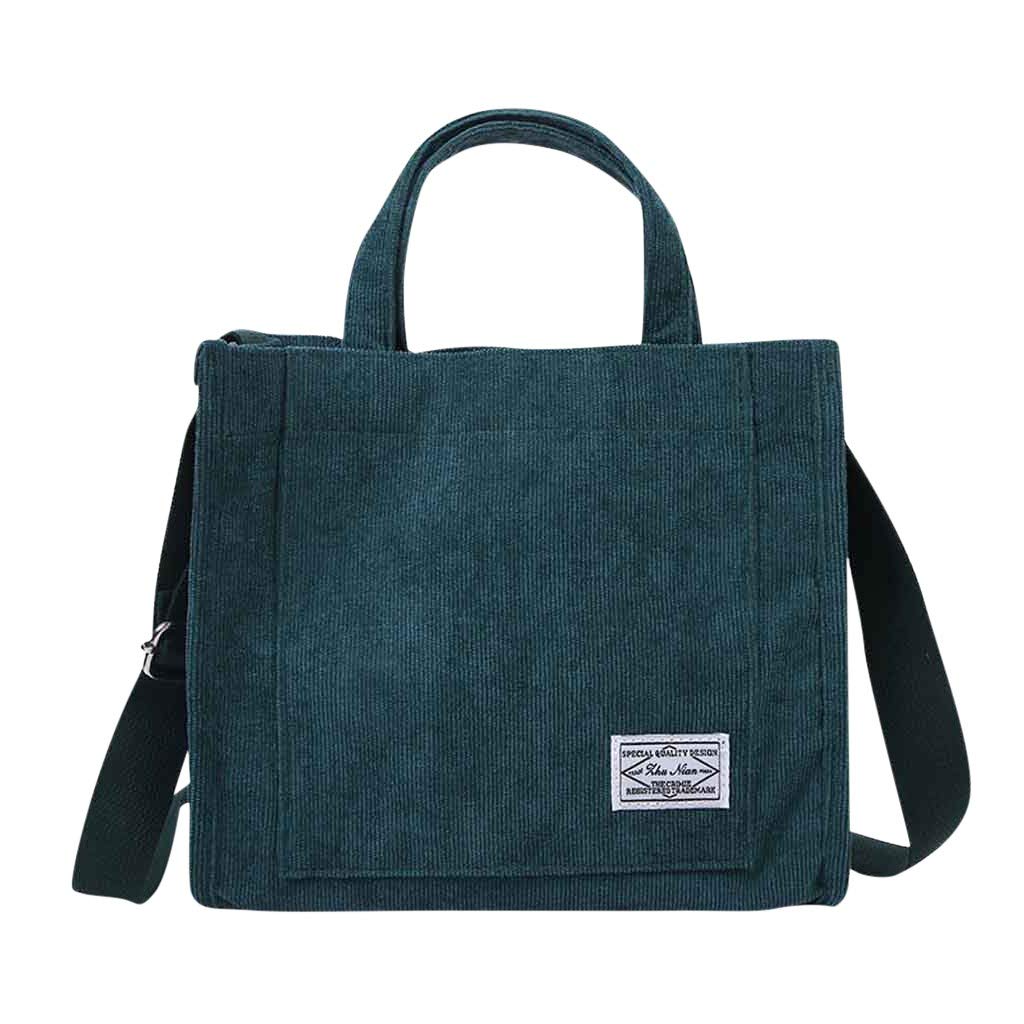 Stylish Corduroy Shoulder Bag for Women - Fashionable Canvas Messenger Purse - Perfect for Work, Travel & Everyday Use
