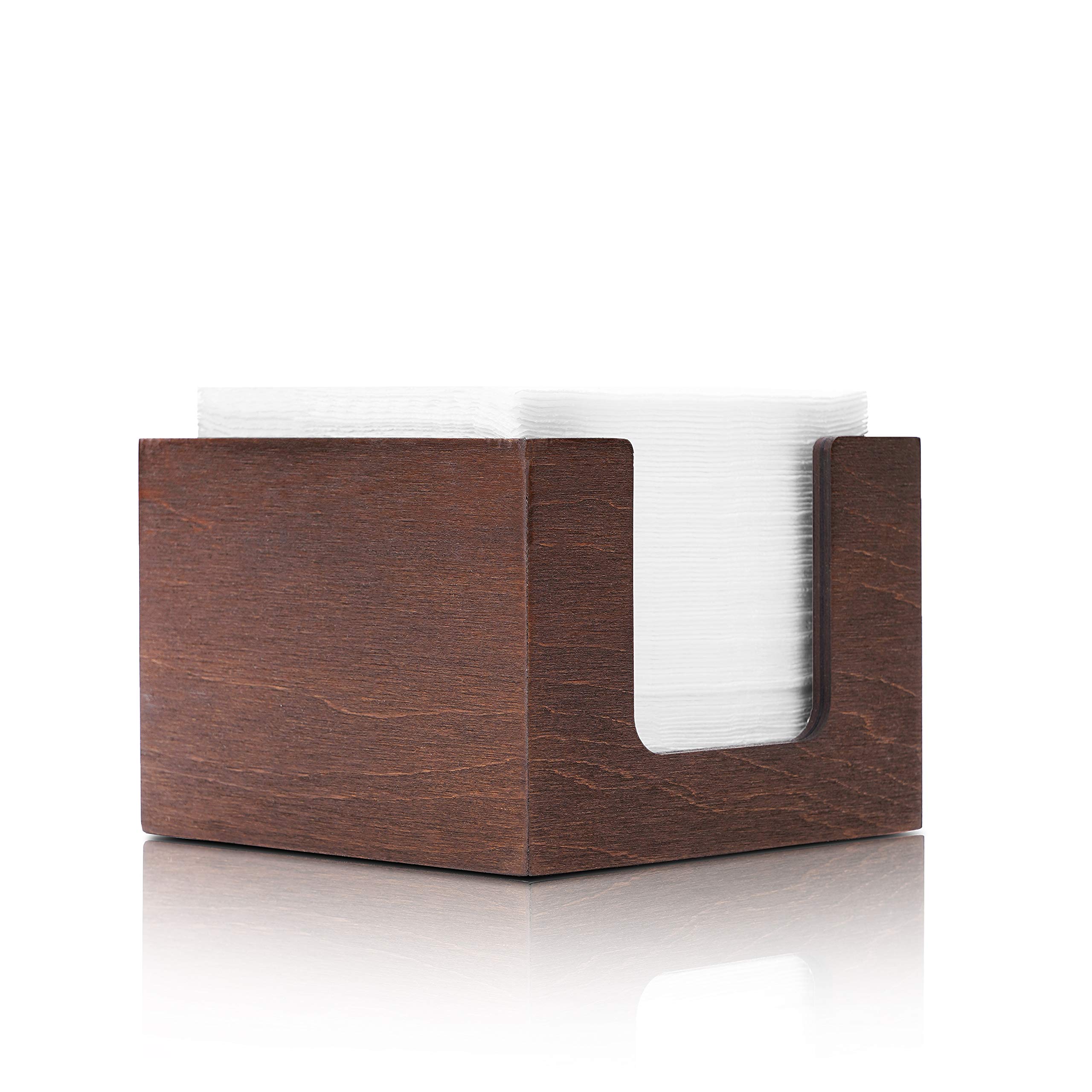 Rustic Wooden Napkin Holder - Stylish Kitchen Table & Countertop Accessory - Durable Paper Napkin Dispenser for Home, Restaurant, and Bar Decor - Perfect for Dining, Entertaining, and Everyday Use