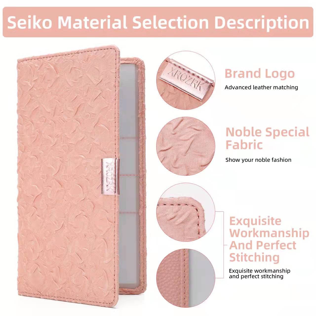 Leather Car Document Holder - License & Insurance Organizer for Glove Box | Travel & Vehicle Accessories for Men & Women (Pink)