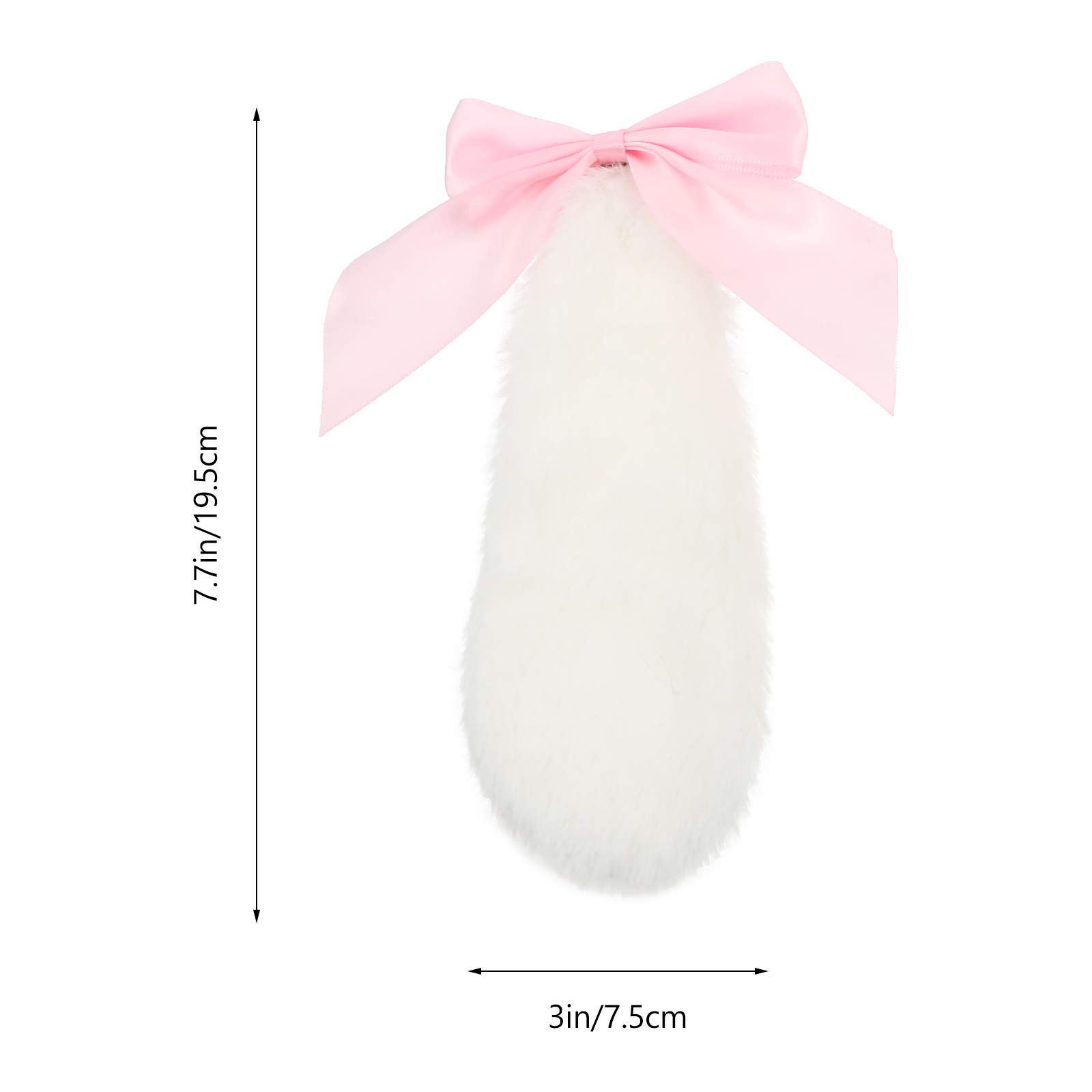 3 Pairs Plush Rabbit Ear Hair Clips for Women & Girls - Soft Stuffed Animal Bunny Hair Accessories with Artificial Fur - Perfect for Halloween, Cosplay, Parties, and Everyday Wear