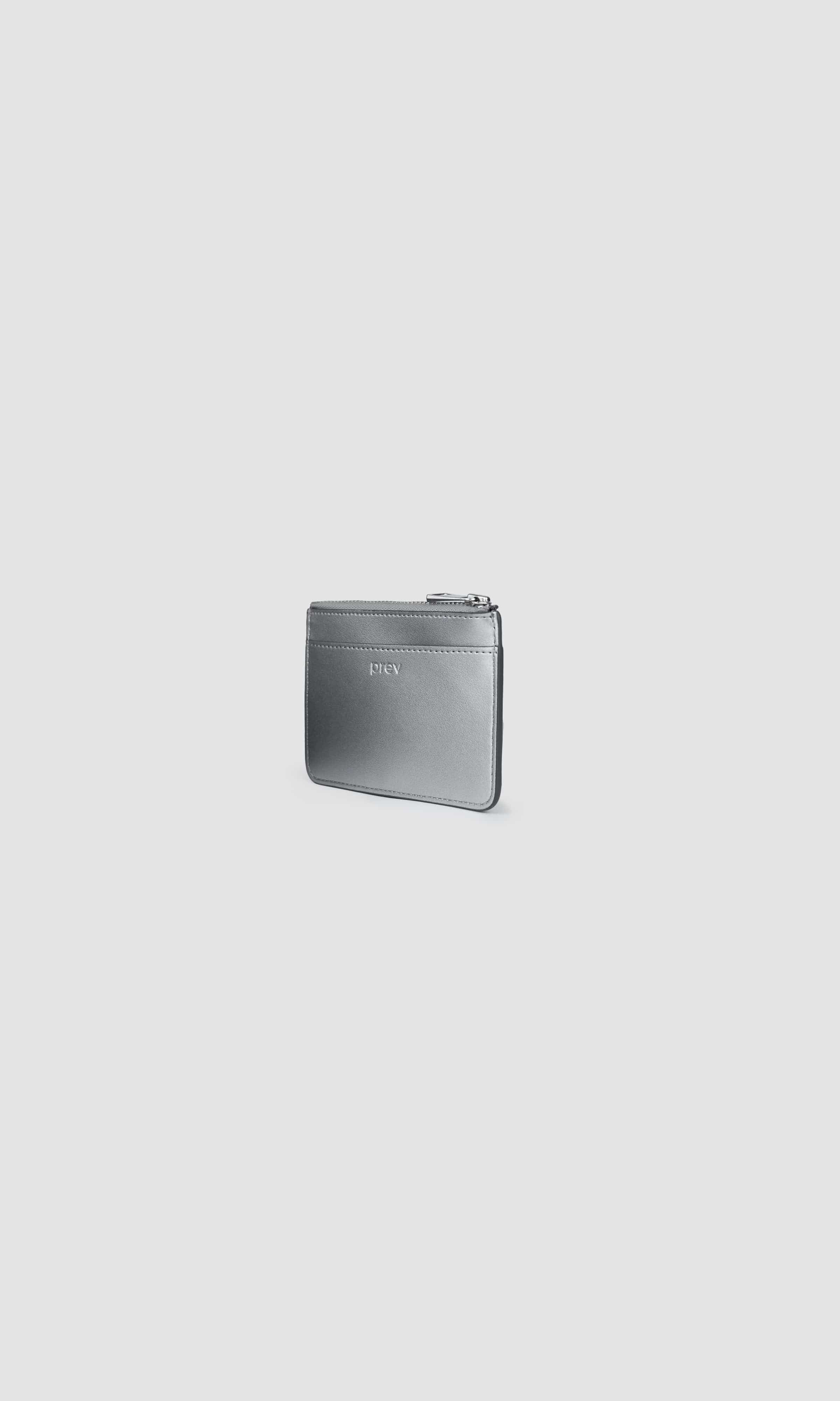 Vegan Apple Leather Card Holder for Women & Men | Eco-Friendly Silver Slim Wallet | Perfect for Everyday Use, Travel & Minimalist Lifestyle