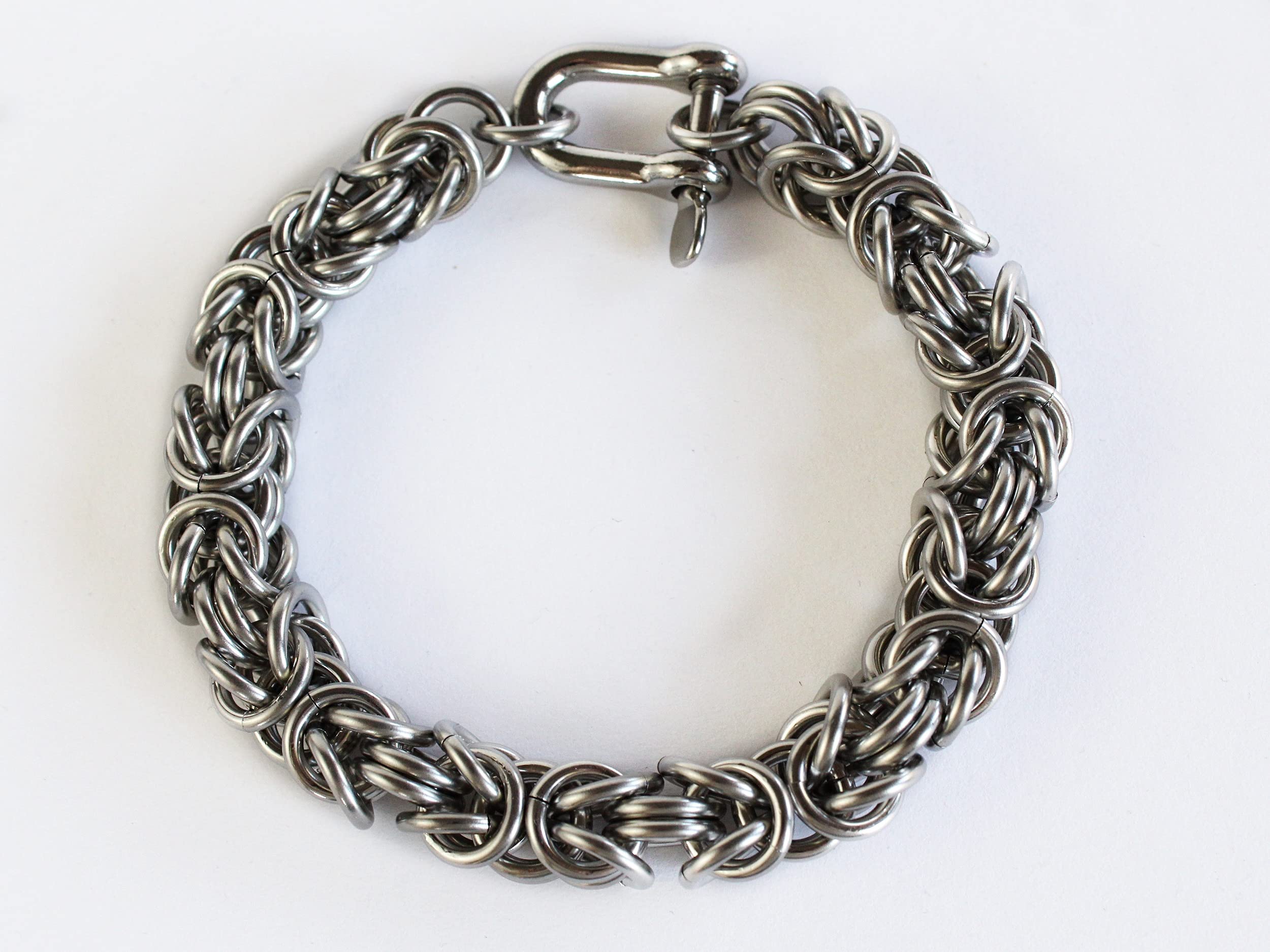 Men's Stainless Steel Byzantine II 14 Gauge Bracelet - Durable & Stylish Chain Link Jewelry for Casual Wear, Gifts & Special Occasions