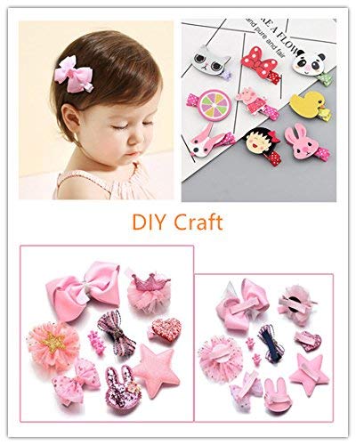 Elina 50-Piece Metal Alligator Hair Clips with Teeth, 1.75 Inch (45mm) Flat Top Single Prong Hair Clips for Hair Bows, Arts & Crafts, DIY Projects - Perfect for Salon Styling, Gift Wrapping & Hair Accessories