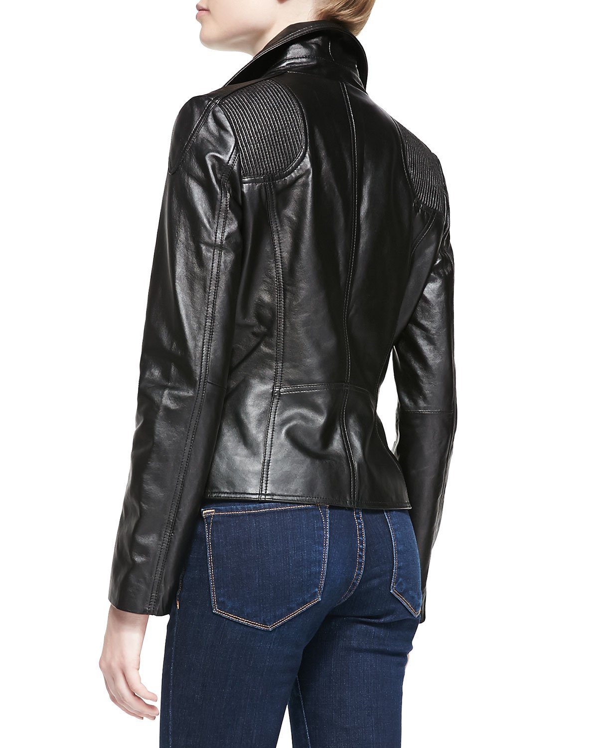 Women's Black Moto Biker Jacket - Genuine Lambskin Leather Motorcycle Jacket for Riding & Fashion | Perfect for Biker Outfits, Night Out & Casual Wear