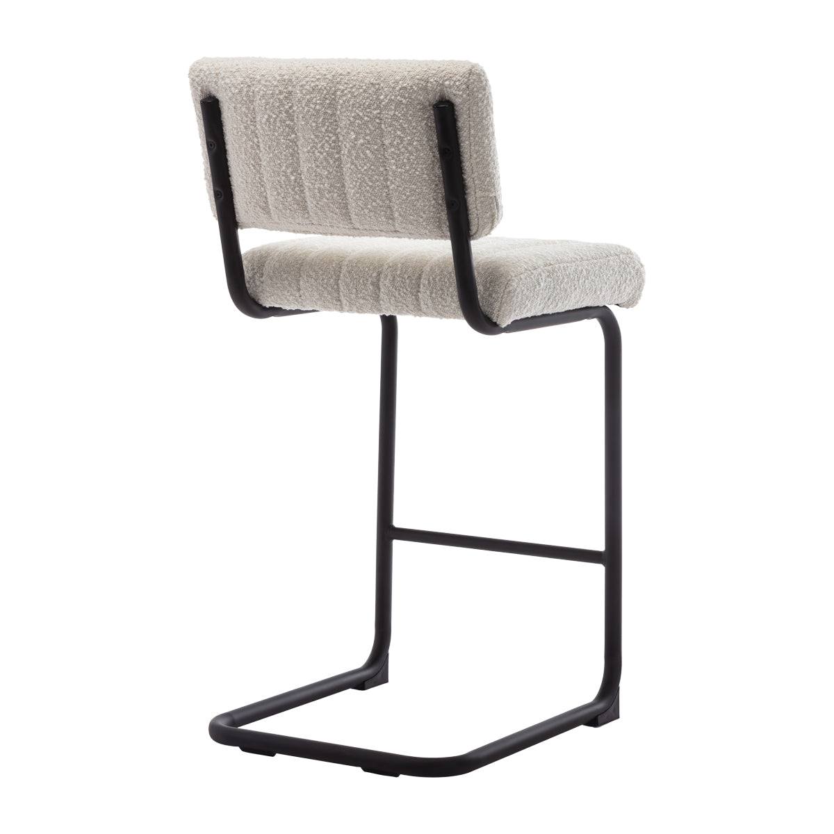 Blake Boucle Bar Stool - Modern Upholstered Counter Height Stool with Swivel Base for Kitchen Island, Breakfast Nook & Home Bar Decor