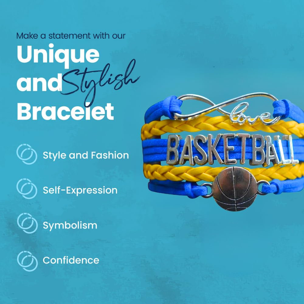 Basketball Charm Bracelet for Girls - Stylish Basketball Jewelry Gift for Players & Fans - Perfect for Games, Parties & Sports Events