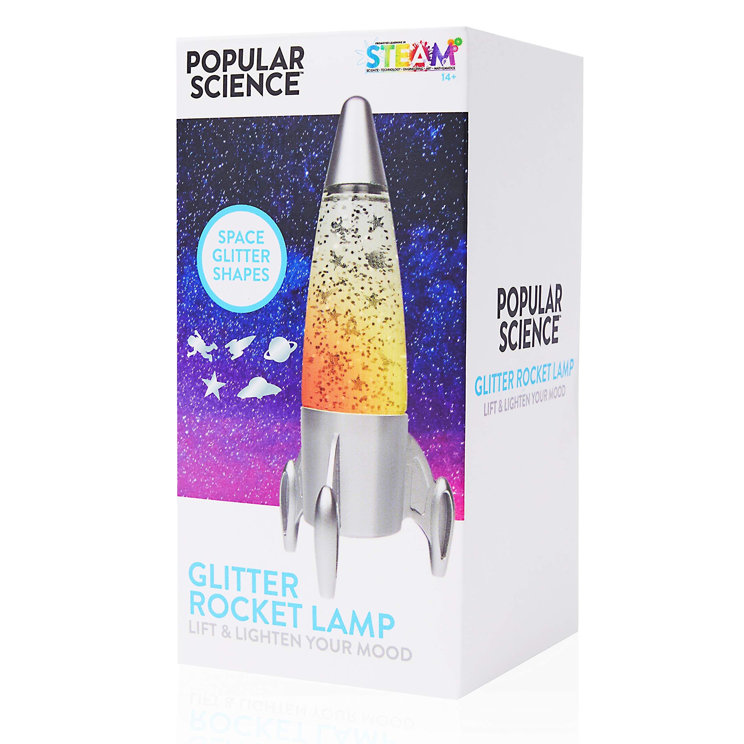 Best Selling Science Glitter Rocket Lamp - USB Powered LED Desk Lamp & Night Light for Kids Room, Bedroom, Study - Perfect for Relaxation, Sleep Aid & Decoration