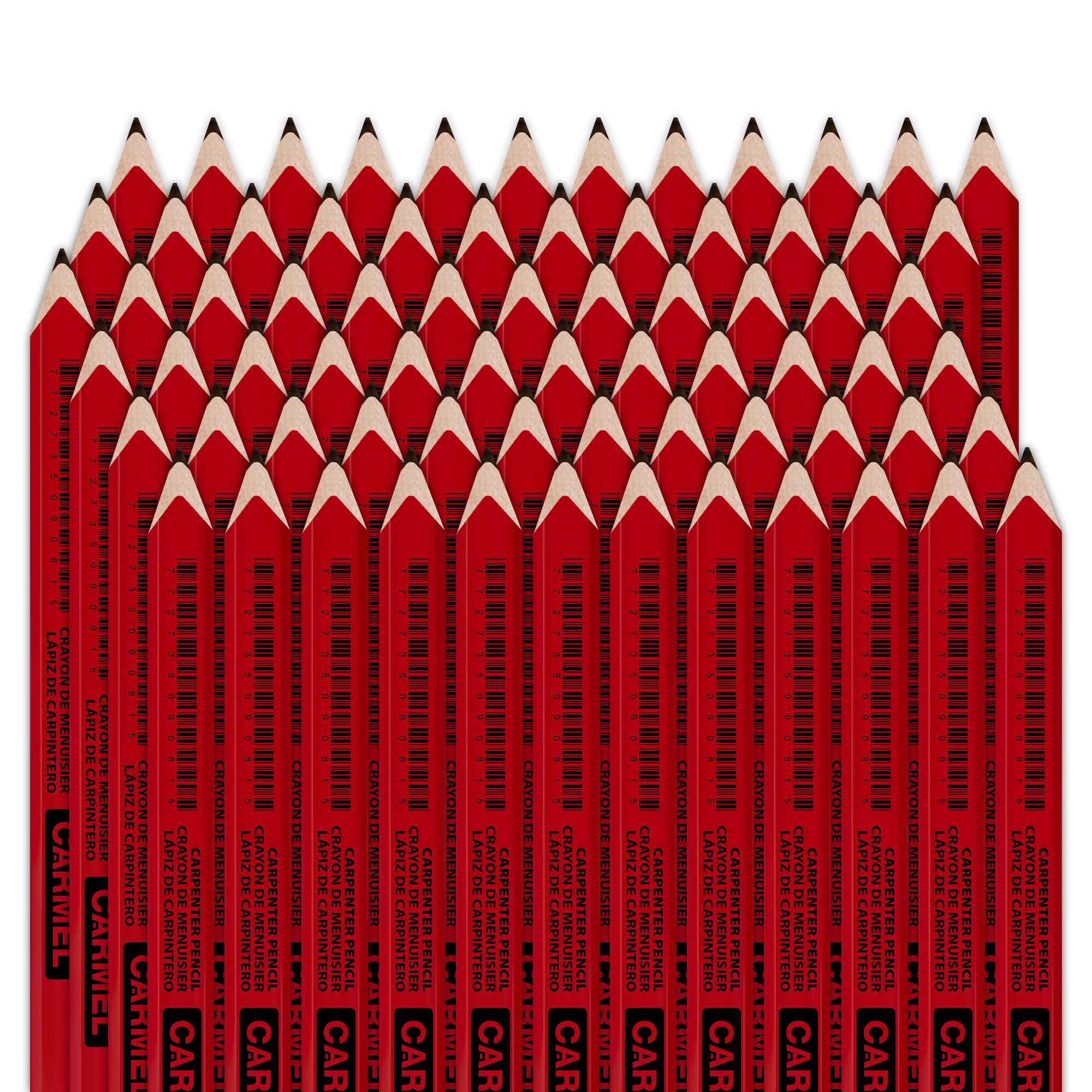 72-Pack Flat Woodworking Pencils for Carpentry & Drafting