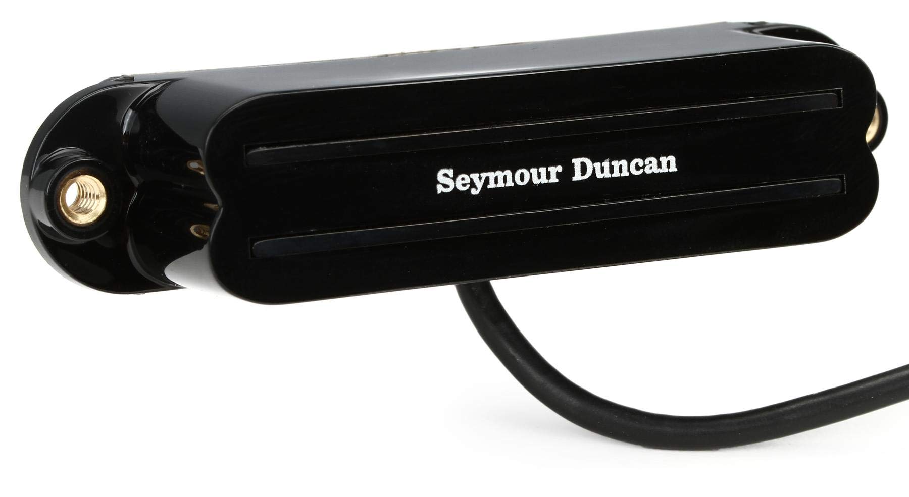 Seymour Duncan SHR-1n Hot Rails Strat Neck Humbucker Pickup for Electric Guitar - Black | High Output Single Coil Sized Humbucker | Perfect for Rock, Metal & Blues Guitarists | Stage & Studio Use