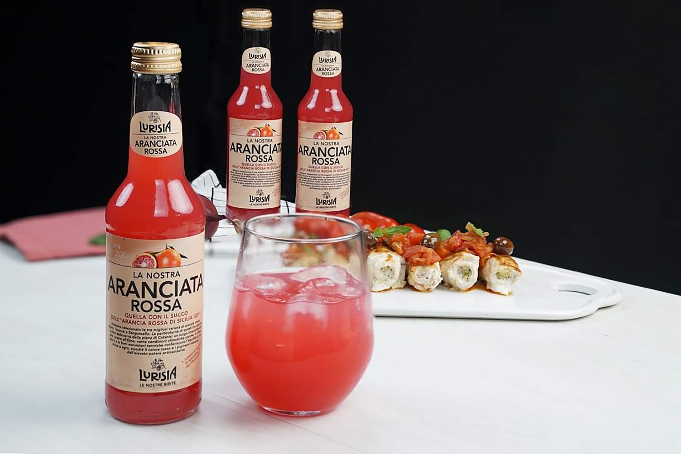 Lurisia La Nostra Aranciata Rossa Blood Orange Soda - 24 Glass Bottles (9.3 oz Each) | Italian Carbonated Beverage | Refreshing Drink for Parties, Picnics & Summer Gatherings