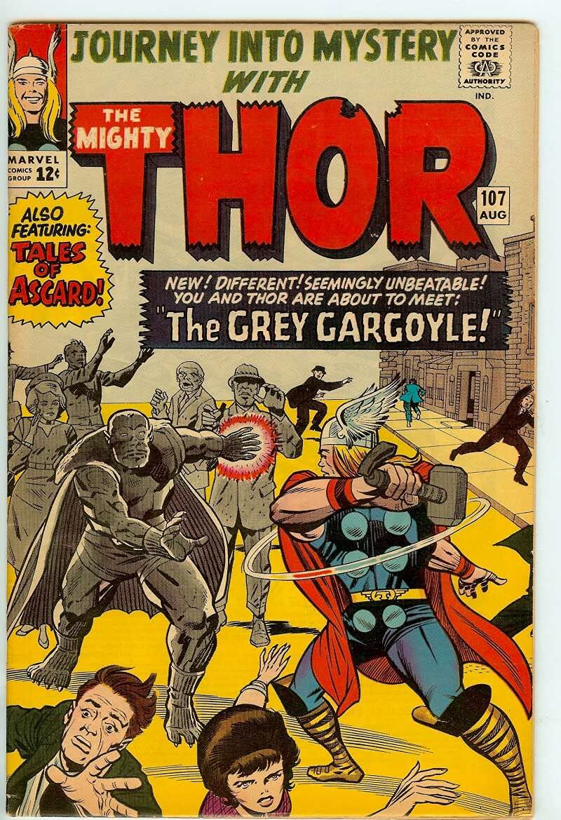 Journey Into Mystery #107 5.5 - 1st Appearance of Grey Gargoyle | Marvel Comics 1964 | Rare Vintage Comic Book for Collectors & Marvel Fans
