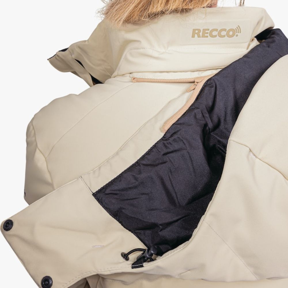 Schoffel Women's Misurina Down Ski Jacket - Smokey Sands - Warm & Waterproof Winter Coat for Skiing, Snowboarding & Outdoor Adventures