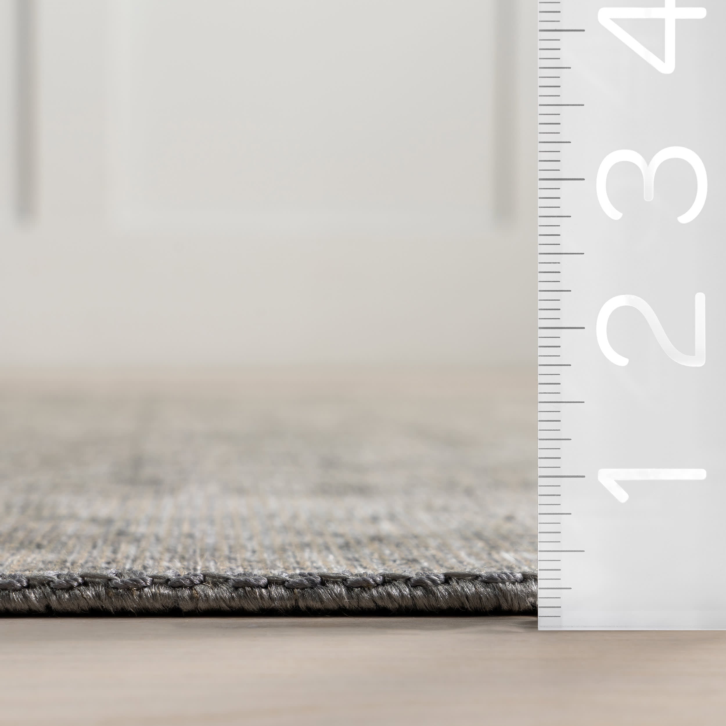 Fair Hills Antiqued Jute Blend Rug - Soft Grey Natural Fiber Area Rug for Living Room, Bedroom & Home Decor | Eco-Friendly Floor Mat