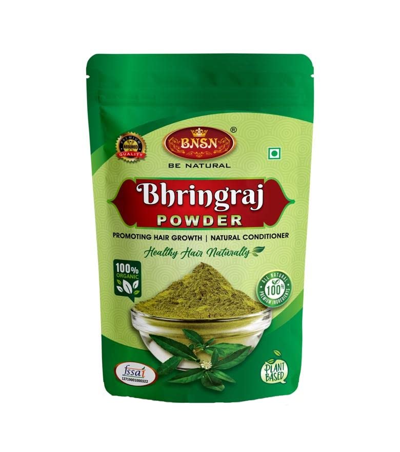 BNSN Bhringraj Powder for Hair Growth & Thickness - 100% Pure & Natural Ayurvedic Remedy (100Gm) | Promotes Healthy Hair, Reduces Hair Fall, Strengthens Roots | Ideal for DIY Hair Masks, Oils & Scalp Treatments
