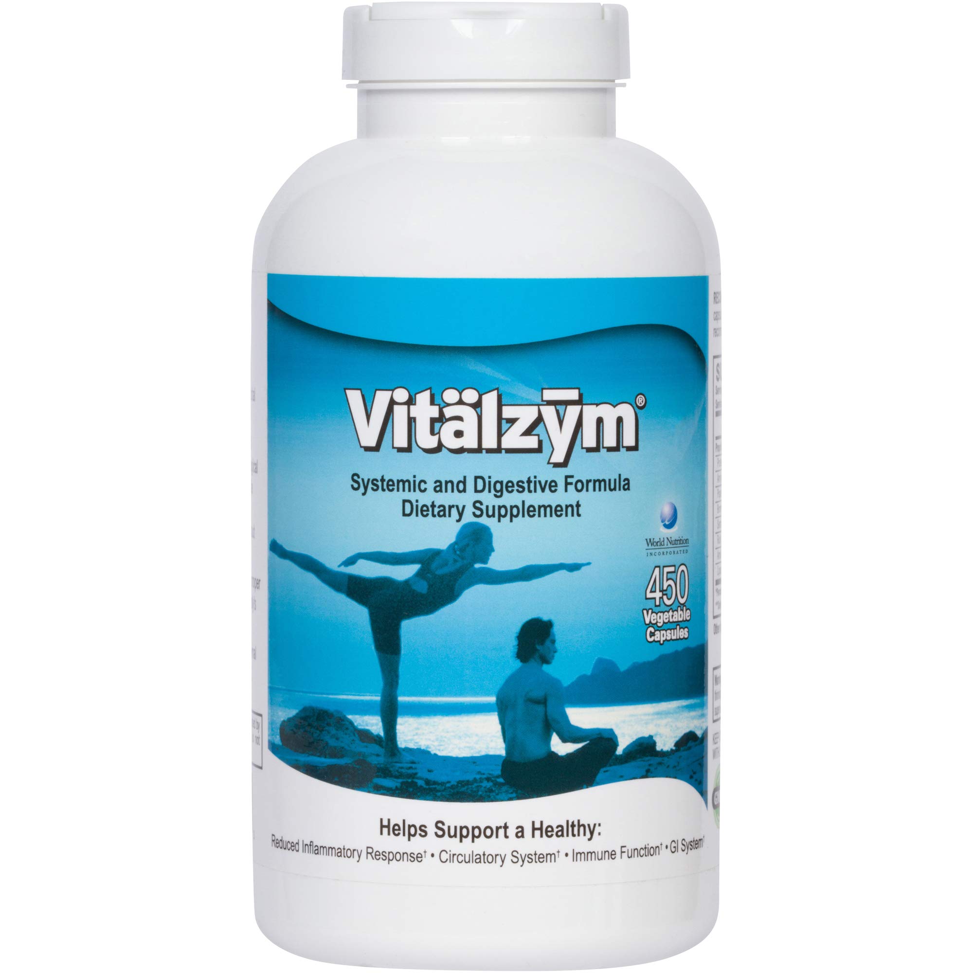 Proteolytic Systemic Digestive Enzyme Supplement with Serrapeptase - 450 Capsules for Immune Support, Joint Health & Cardiovascular Function | Boosts Blood Circulation for Men & Women | Ideal for Digestive Wellness, Active Lifestyles & Post-Workout Recovery