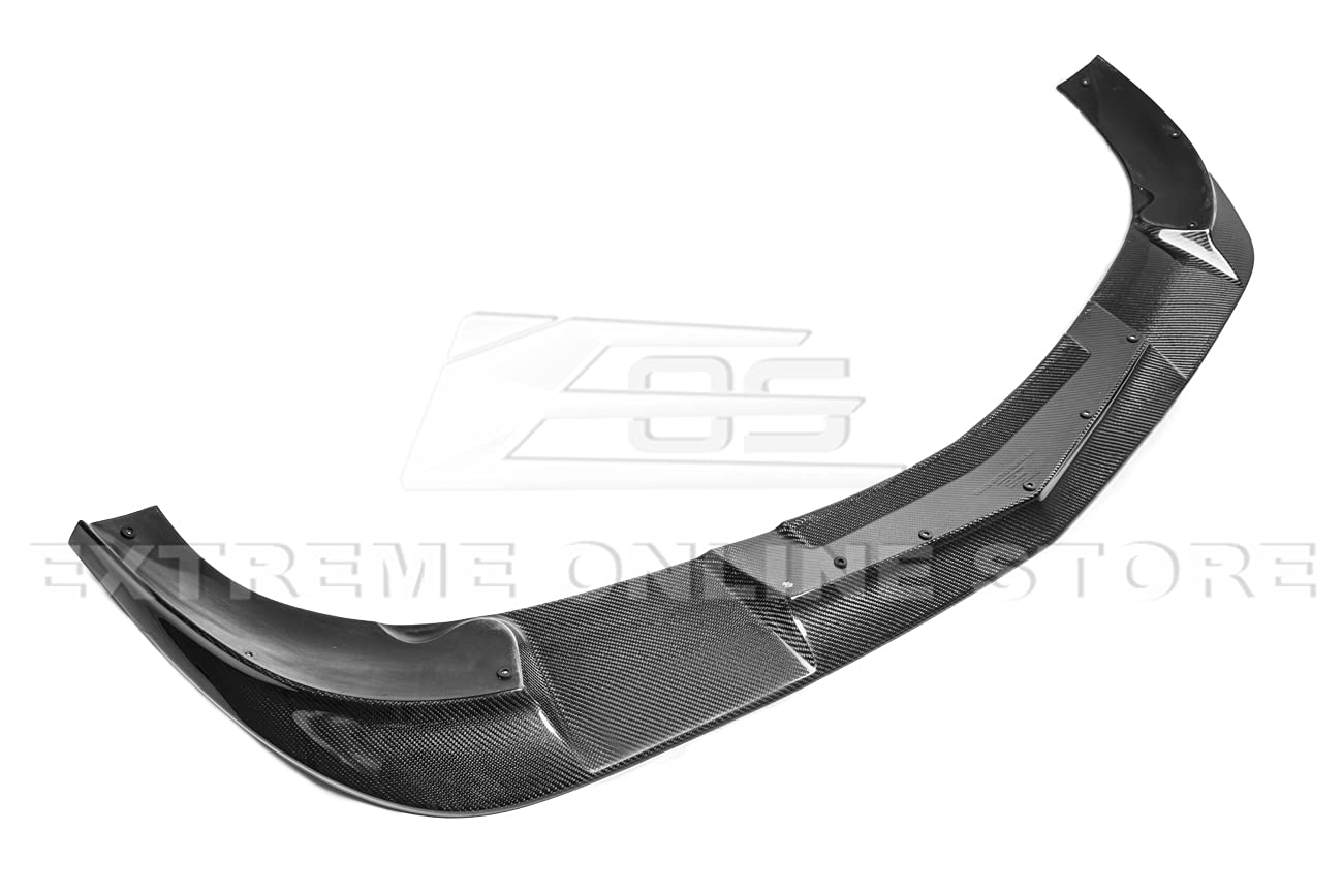 2005-2013 Chevrolet Corvette C6 Base & ZR1 Extended Style Carbon Fiber Front Bumper Lip Splitter | Replacement Part for Enhanced Aerodynamics & Sporty Look | Perfect for Racing, Car Shows & Street Performance