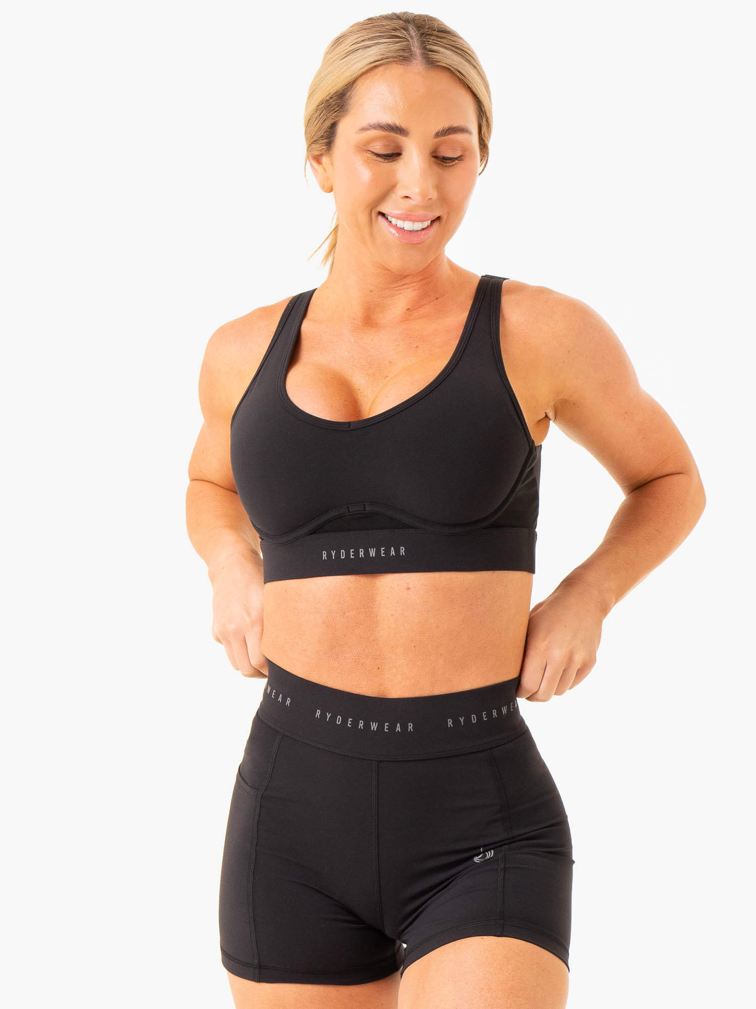 High Impact Sports Bra for Women - Supportive & Breathable Workout Top - Black - Perfect for Running, Gym & High-Intensity Training