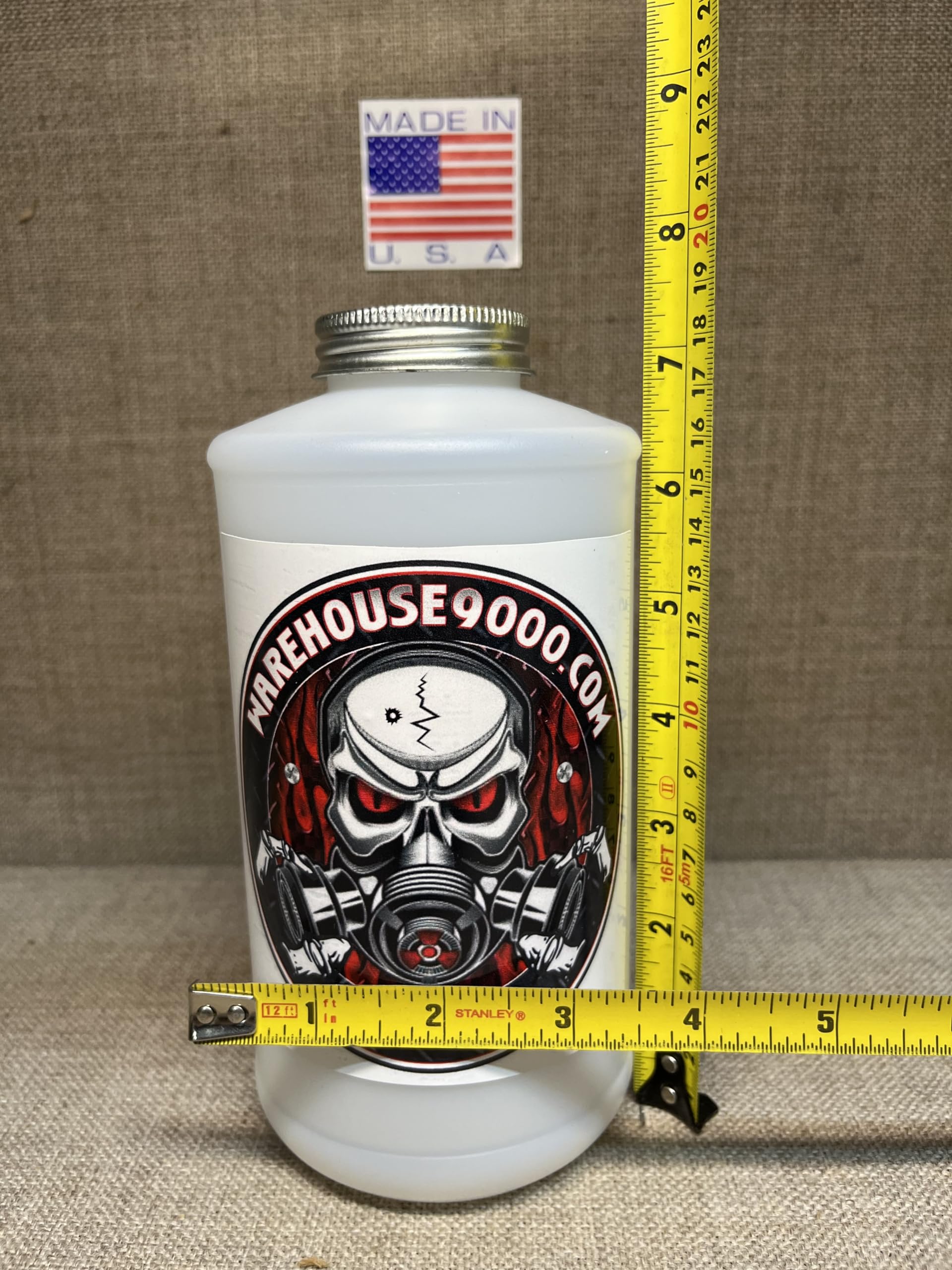 20 Pack Empty White Quart Bottles with Lids - Compatible with Pro Undercoating Guns & Standard Spray Guns - Perfect for Automotive Paint, DIY Projects & Professional Use (Made in USA)