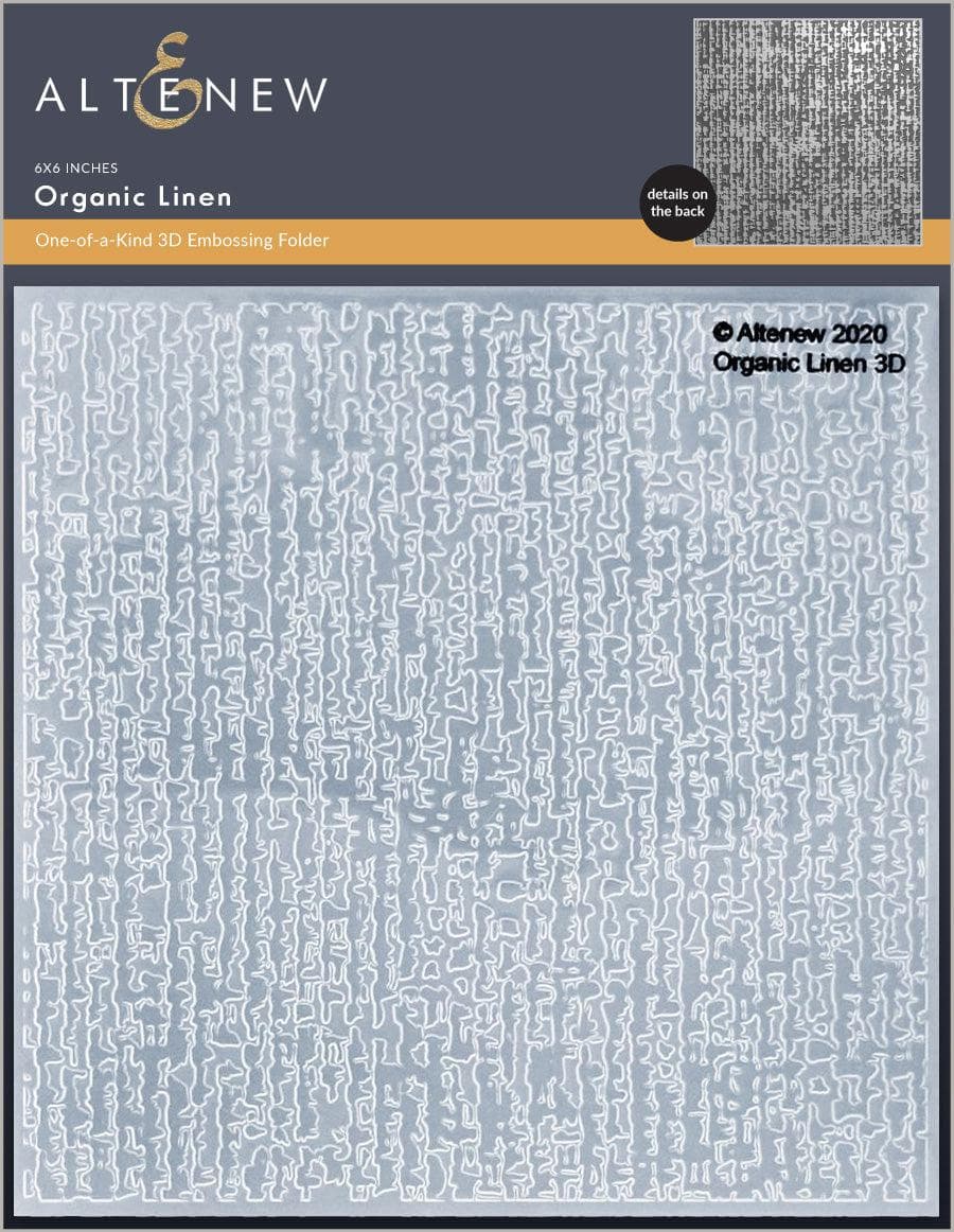 Organic Linen 3D Embossing Folder for Card Making | Scrapbooking & DIY Paper Crafts | Eco-Friendly Texture Stencil for Handmade Greeting Cards