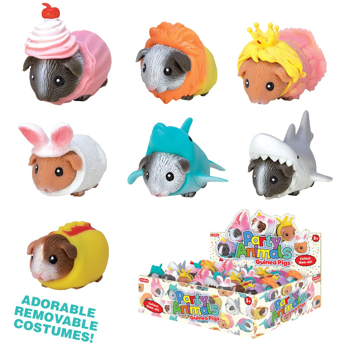 Schylling Party Animals Toy - Fun & Colorful Animal Figures for Kids Birthday Parties, Playtime & Collectibles (1 Piece)
