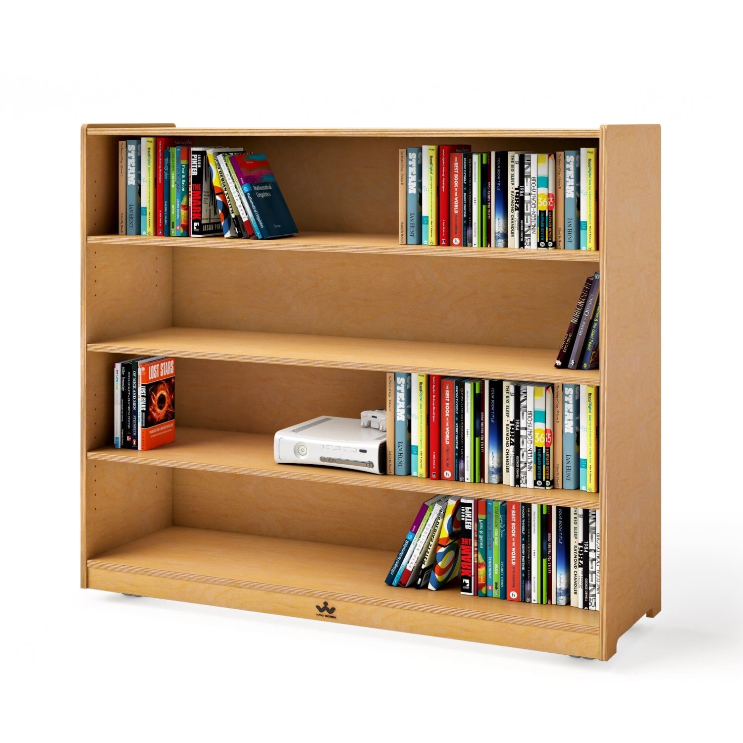 42-Inch Mobile Shelf Cabinet with Wheels - Heavy Duty Rolling Storage Organizer for Office, Kitchen, Garage, and Workshop Use