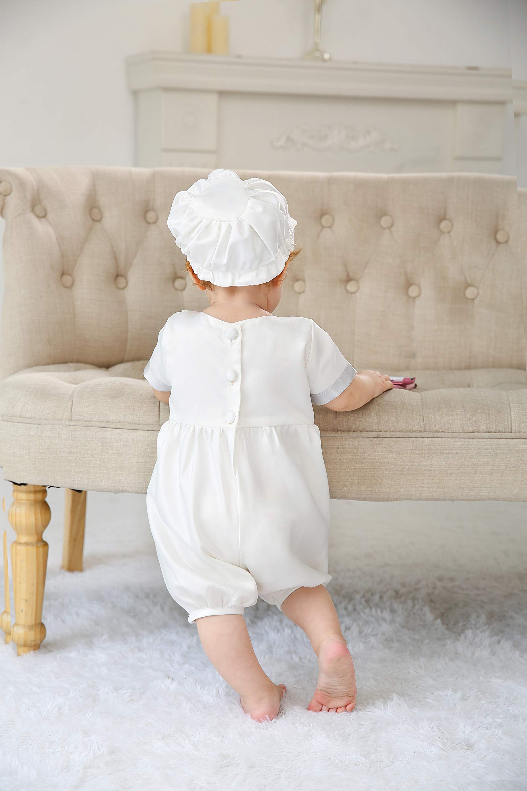 Glamulice Baby Boy Christening Outfit - Baptism Romper & Christening Clothes for Infants | Perfect for Church Ceremonies, Baptisms & Special Occasions